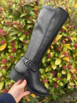 Langskaftet Skind Støvle