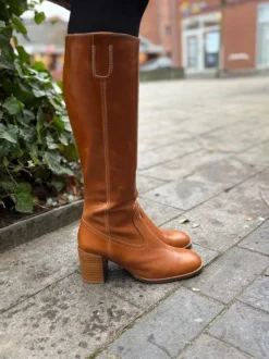 Langskaftet Skind Støvle