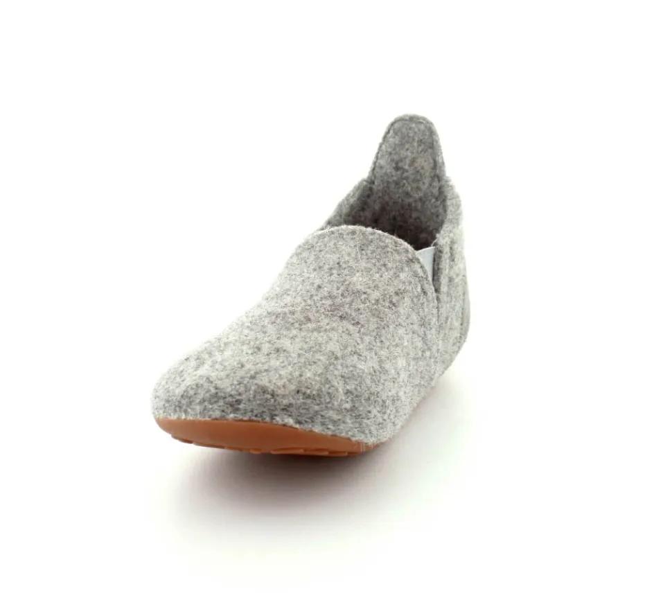 Sailor Grey Wool Hjemmesko