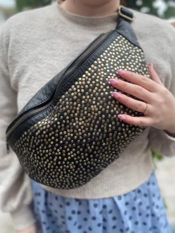 Skind Bumbag Guldnitter