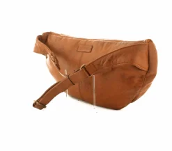 Stor Skind Bumbag Cognac