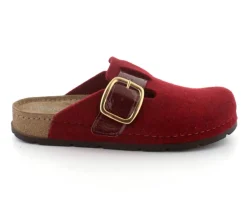 Weinrot Filz Slippers