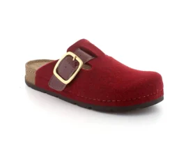 Weinrot Filz Slippers