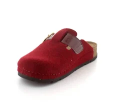 Weinrot Filz Slippers